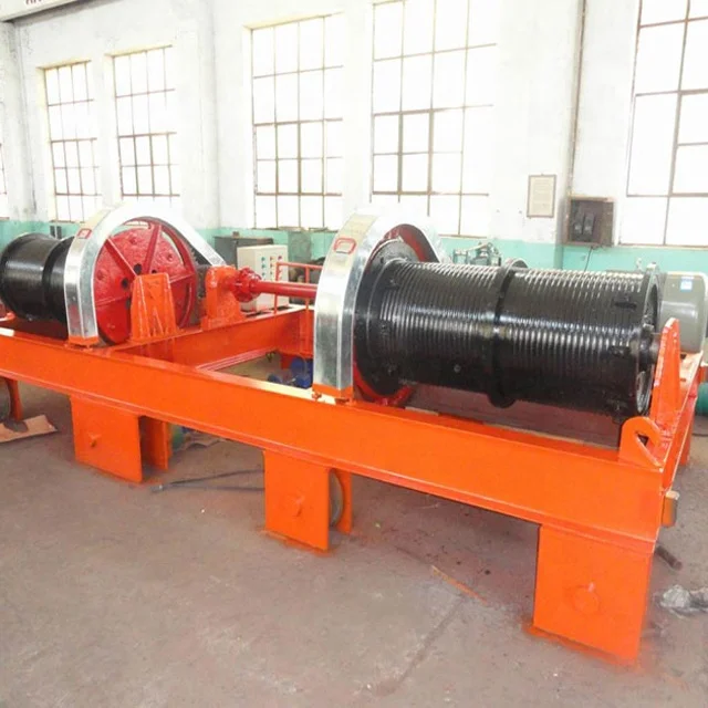China manufacture double drum electric winch hoist