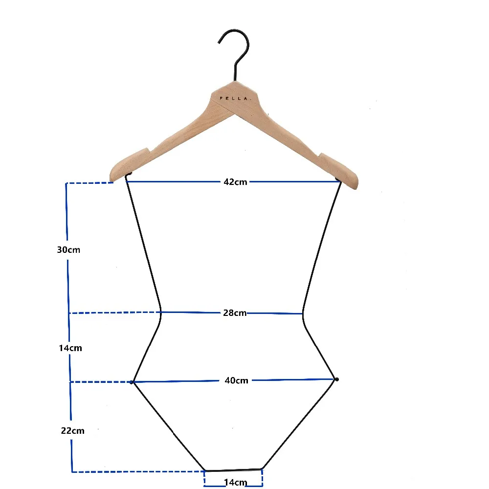 High end beech wood custom swimwear hanger bikini hanger for display