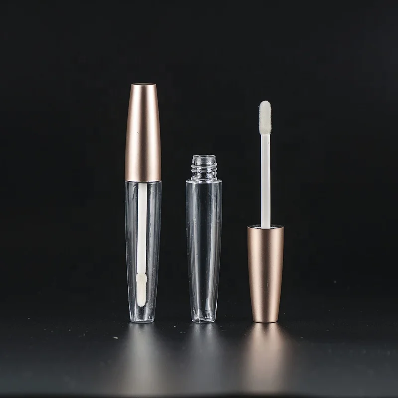 [7.2ml] Empty Matt Gold Plastic Mascara Tube Packaging with Brush (M-085)