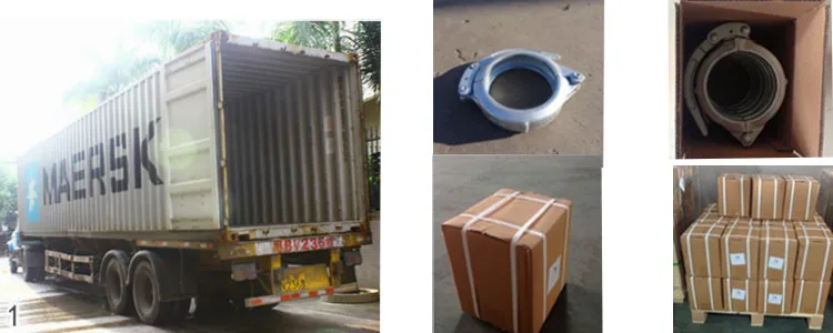 High pressure 5 inch concrete pump snap heavy duty pipe clamp couplings