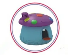 mushroom children outdoor plastic play house with two slides toys