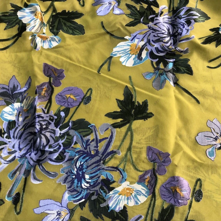 Nylon Burnout Velvet Fabric For Women Dress