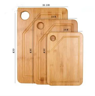 Rectangular food grade bamboo cutting board wholesale