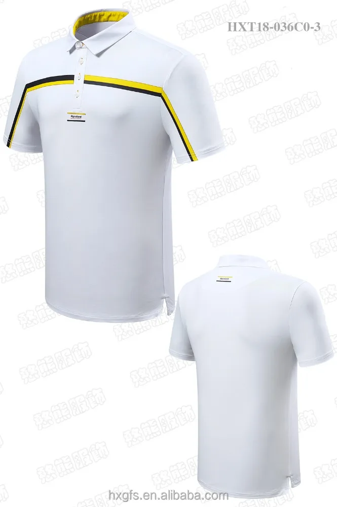 
WHITE shirt embroidered short sleeve polo t shirt golf clothing polo golf shirt 