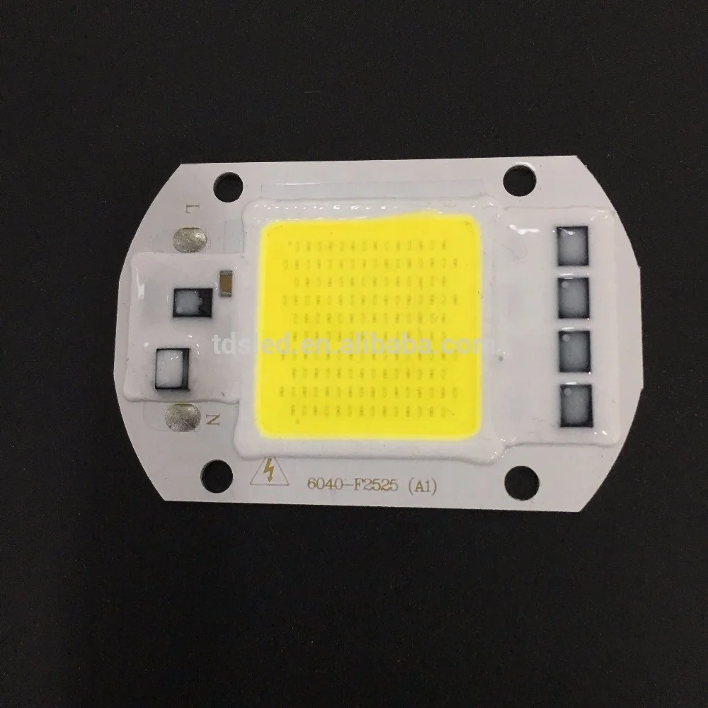6000k - 6500k 110V 220V AC Led chip 50W COB 4000lm - 4500lm
