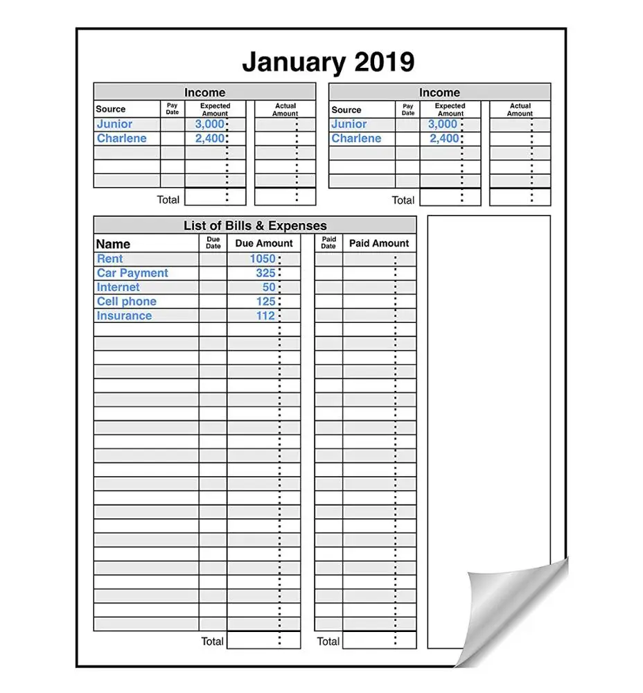 Customized Yearly Budget Planner Organizer Notebook