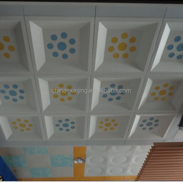 3D 800mm*800mm square metal ceiling tile/decorative ceiling