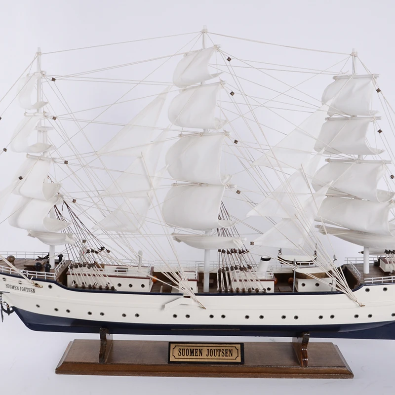 
Mettle New Arrival Length 103 CM Wooden Craft Sailboat Model For Garden Decoration 