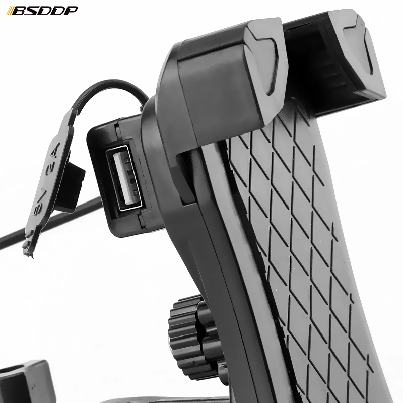 RH-G0109 USB Charger Phone Holder Bike Motorcycle Bike Universal Bicycle Mobile Cell Phone Mount Gps Stand Handlebar Socket