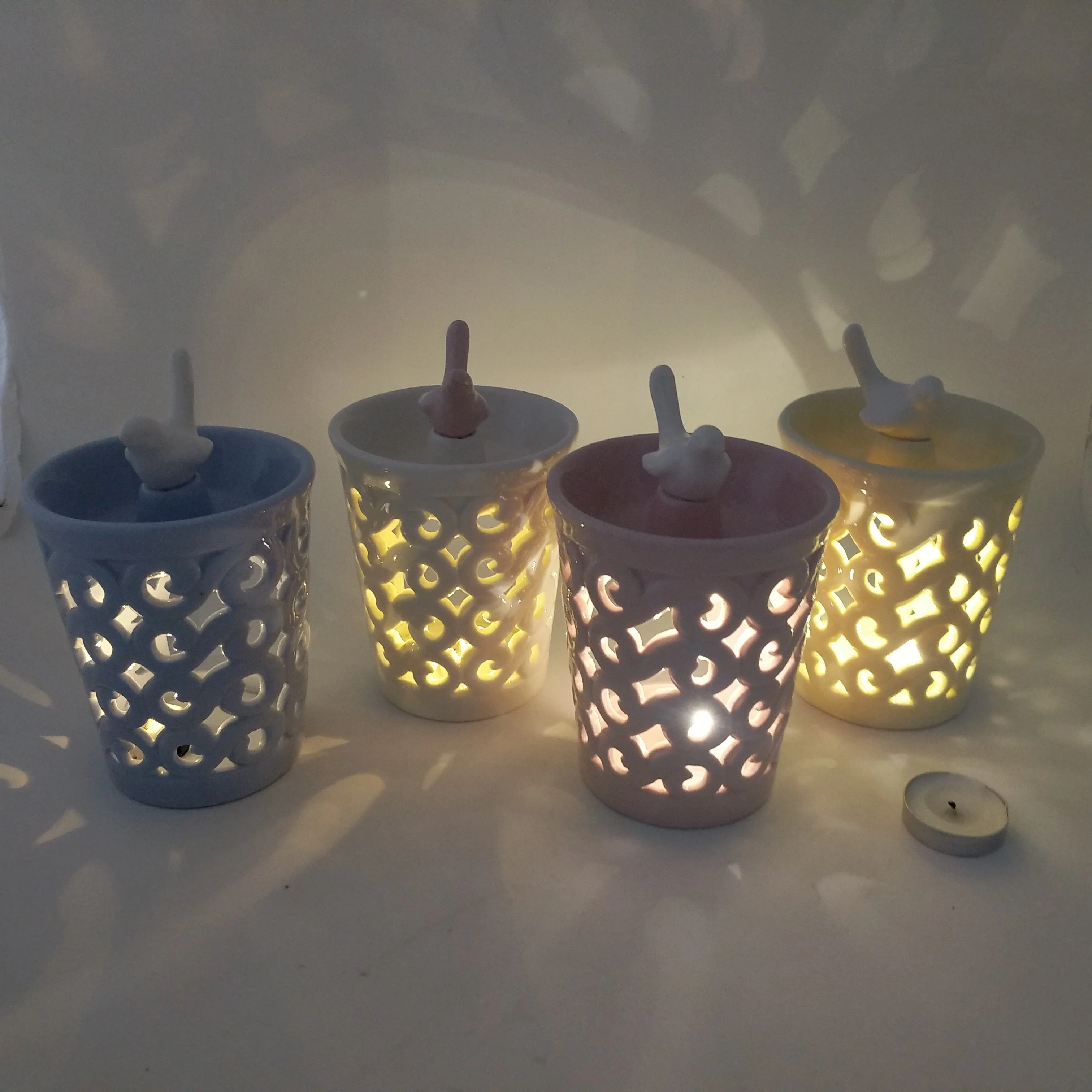 Ceramic Aroma Lamp Furnace Candle incense Burner with Bird