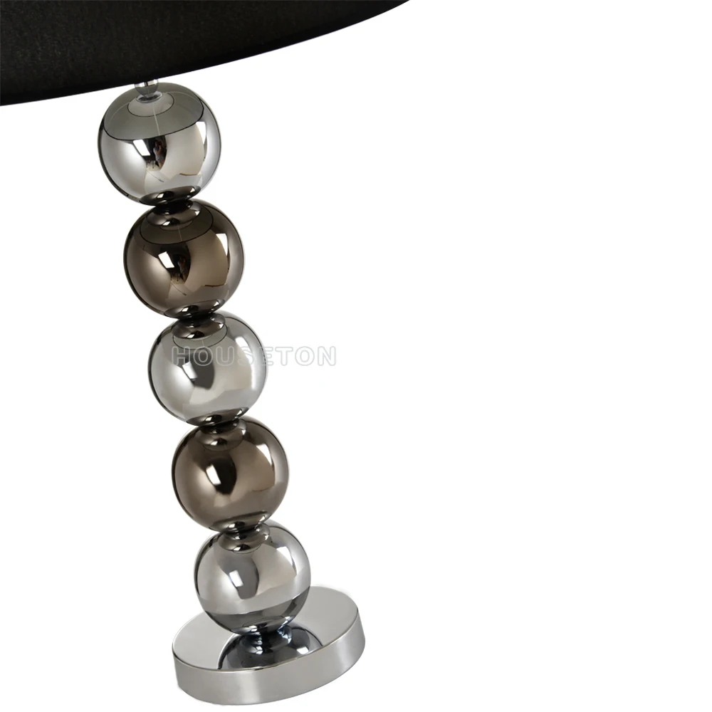 Best selling home stainless iron black fabric shade reading table lamp