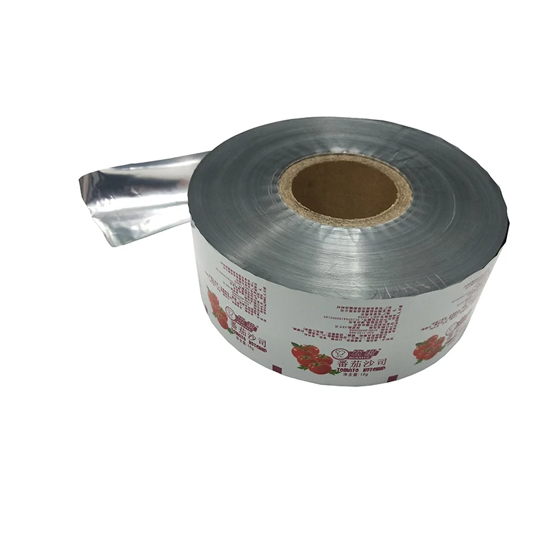 Custom printed food packaging aluminum foil metalized automatic flowpack film roll