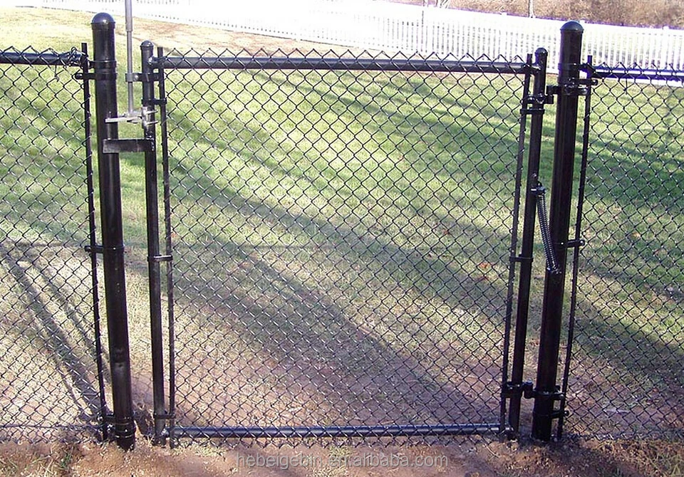 cheap price Galvanized PVC Coated Diamond Wire Mesh chain link fence fabric Gate for sale