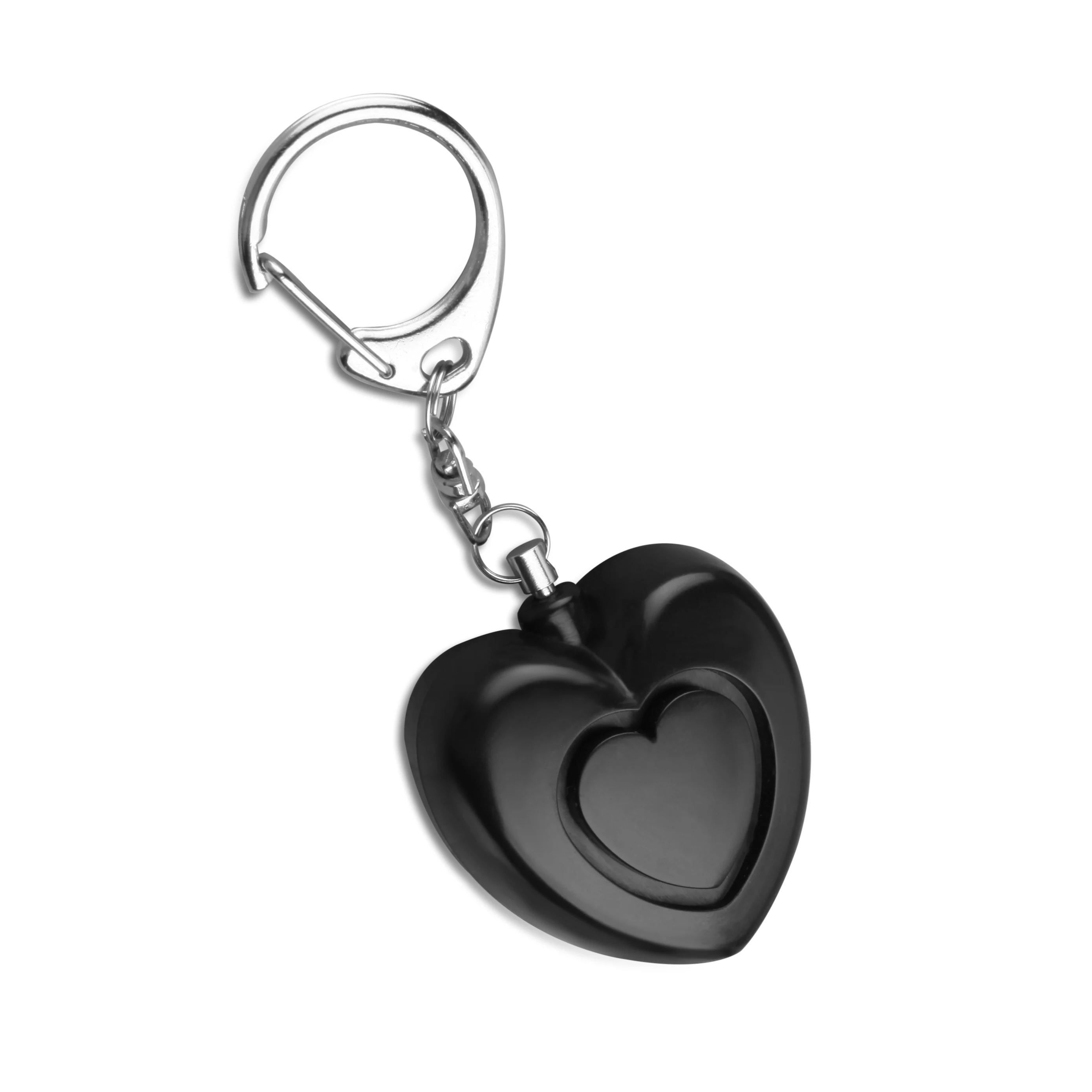 Meinoe Hot Sell Personal Alarm Patented Heart Shape Lady Lovely Alarm With Keychain And LED Light