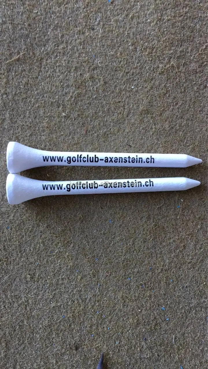 54MM logo printed wooden golf tees