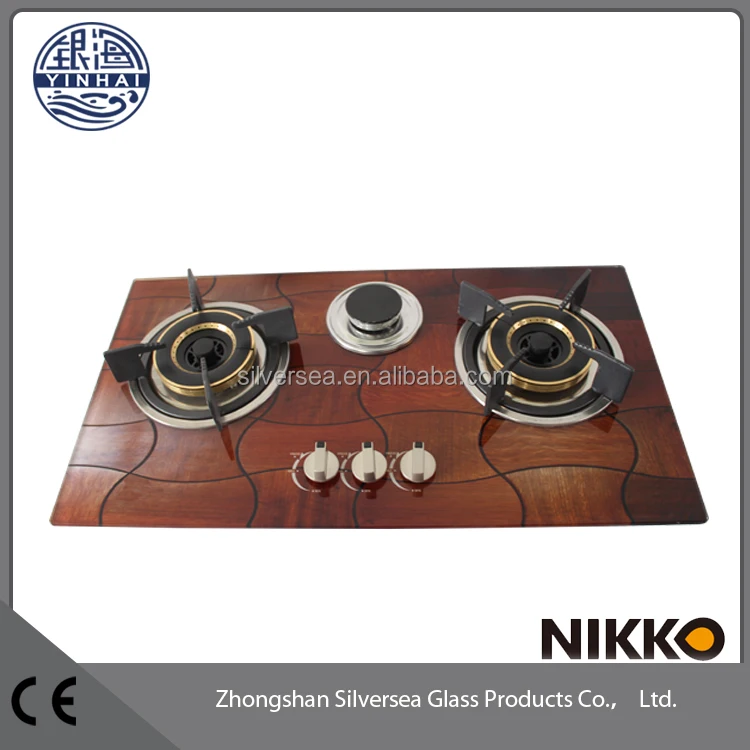 High quality tempered Glass 3 burner china gas hob,corner gas hob with safety device