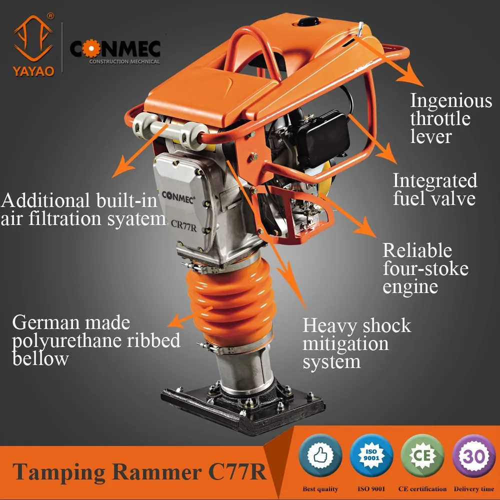 
Gasoline Robin Power Rarth Sand Soil Compactor Tamper Vibrating Tamping Rammer 