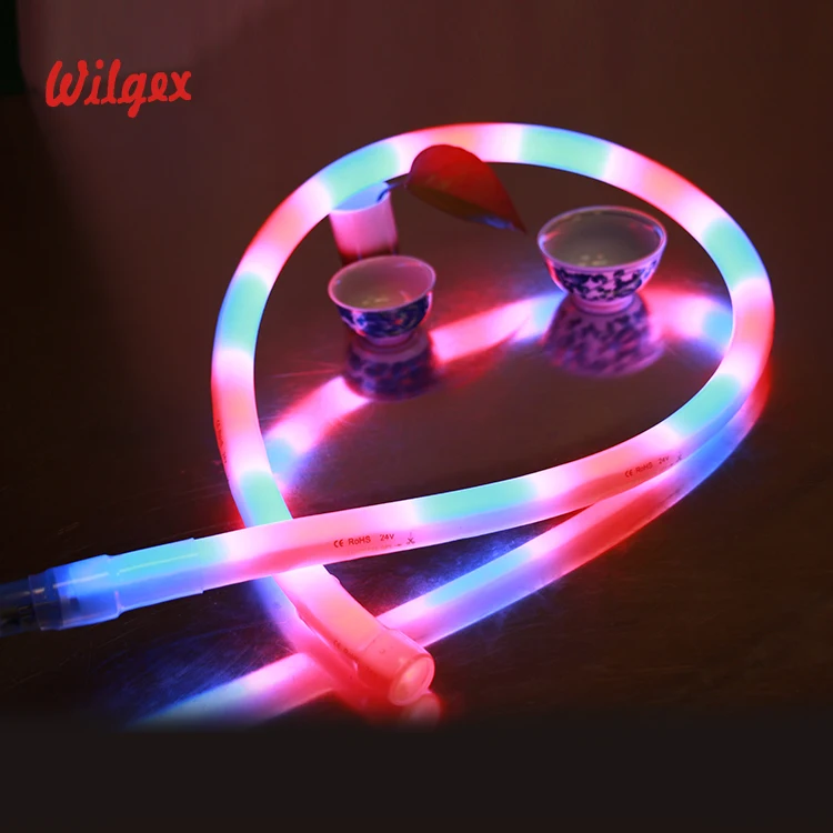 DMX Control SMD 5050 360 Degree SPI Addressable Digital Round LED Neon Flex Rope Light Tube Neon Flex Sign Outdoor