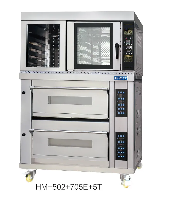 Automatic Stainless Steel 5 Trays Hot-Air Convection Oven Electric/Bakery