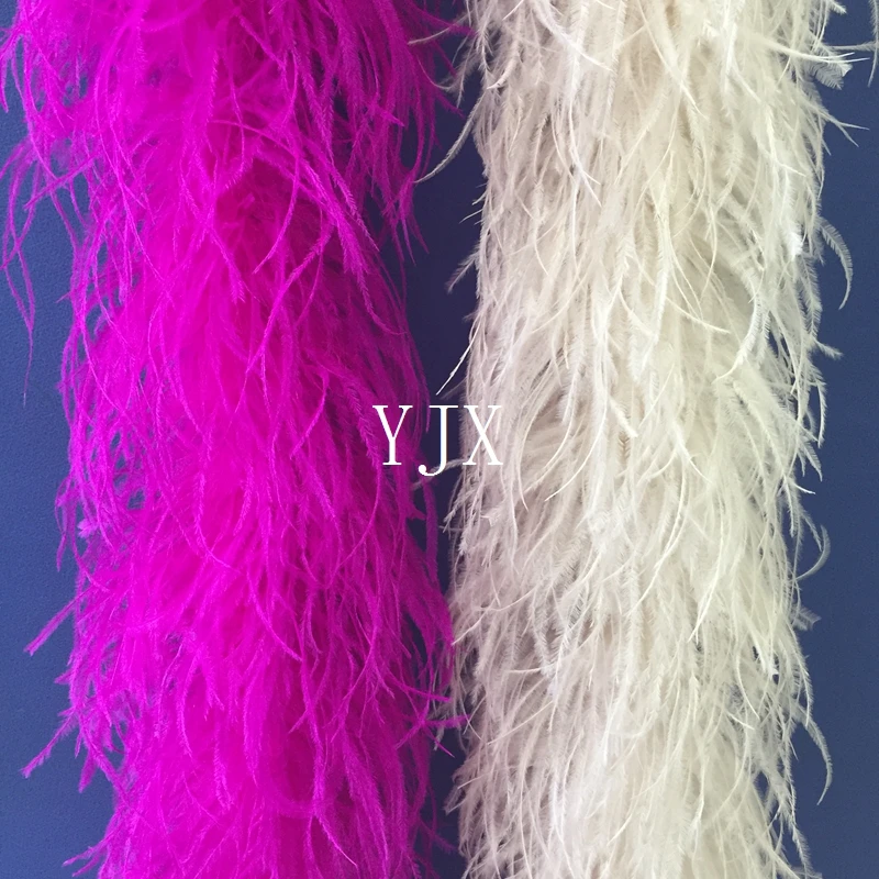 8 layers of high quality cheap white boas fluffy ostrich feather scarf belly dance