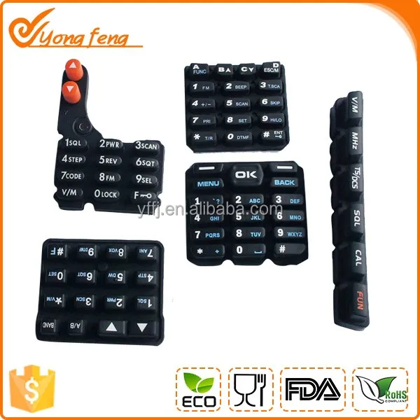 
silicone Intercom Button Soft Conductive Remote Control Buttons 