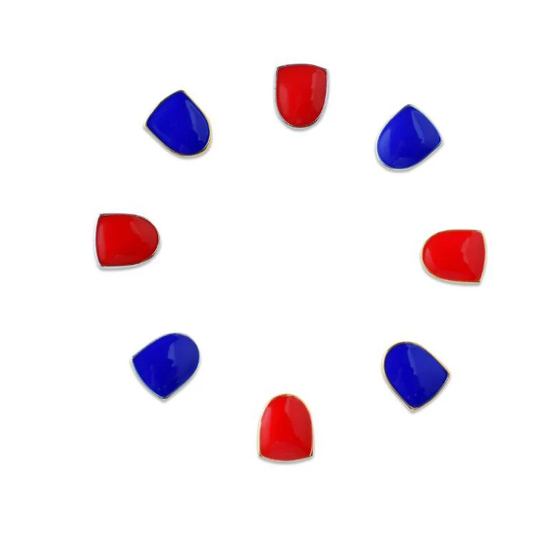 BluesNew Punk Round Rainbow enamel multi Mix Colorful Oil Dental single teeth Grillz for body jewelry