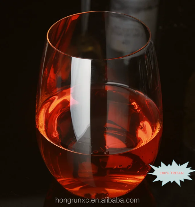 16oz PET BPA free Stemless Wine Glass,Unbreakable Drinking cups
