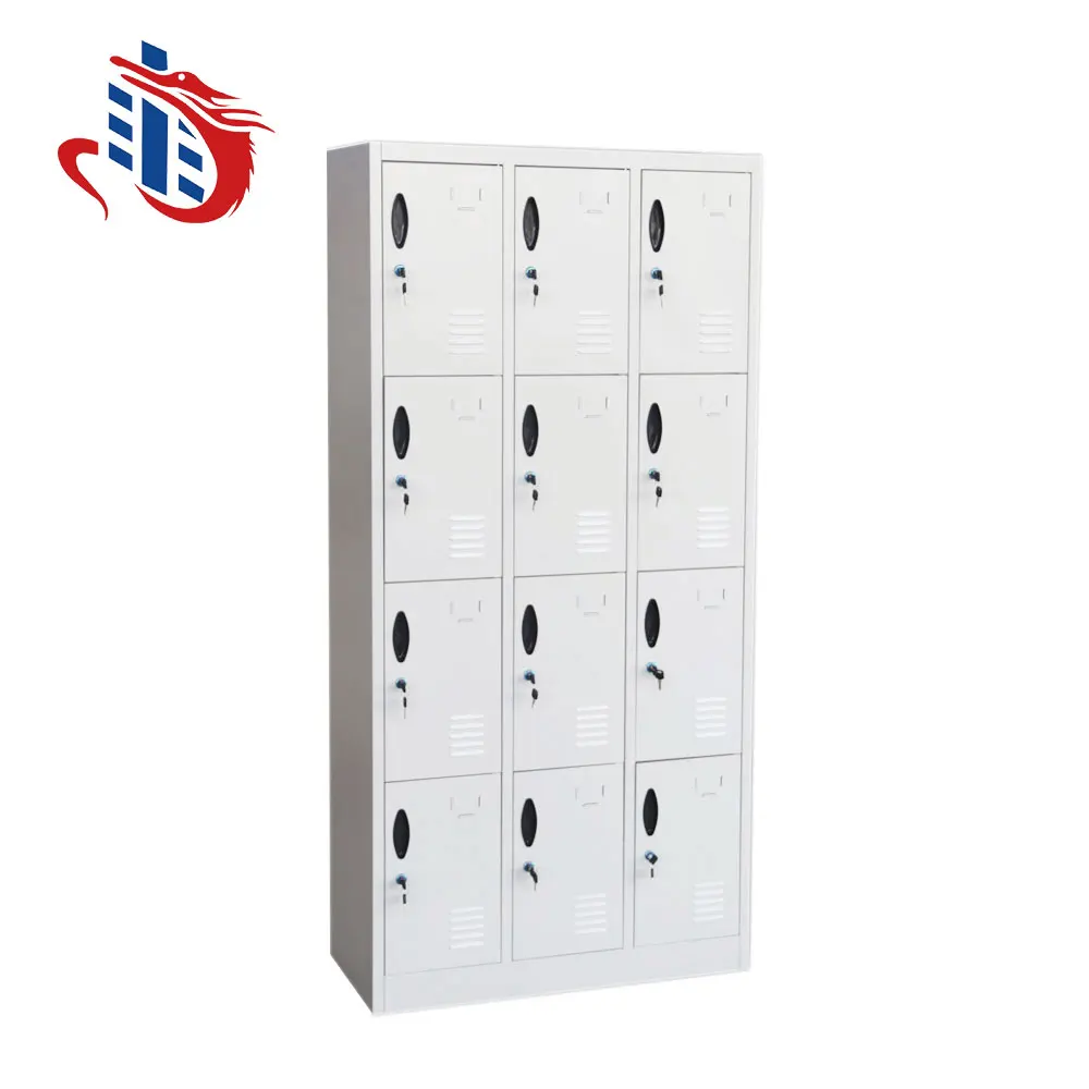 
assemble or knocked down customized electronic lock 12 doors steel lockers 