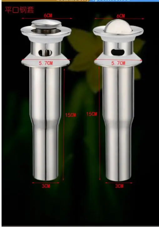 Bathroom Faucet Vessel Vanity Sink Pop Up Drain Stopper with Overflow