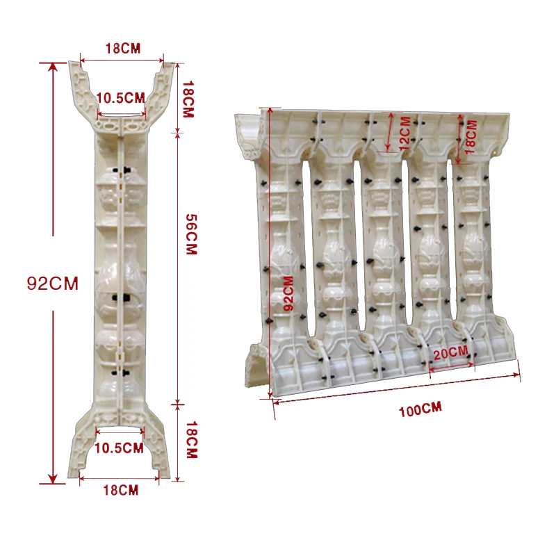 New design ABS plastic concrete veranda baluster railing mold