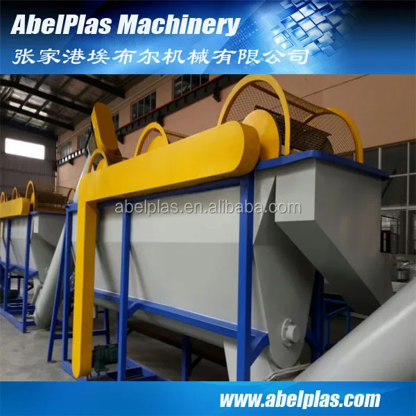 PLC Intelligent Control Bucket Basket Crate Shredder System /plastic washing line/plastic washing machinery