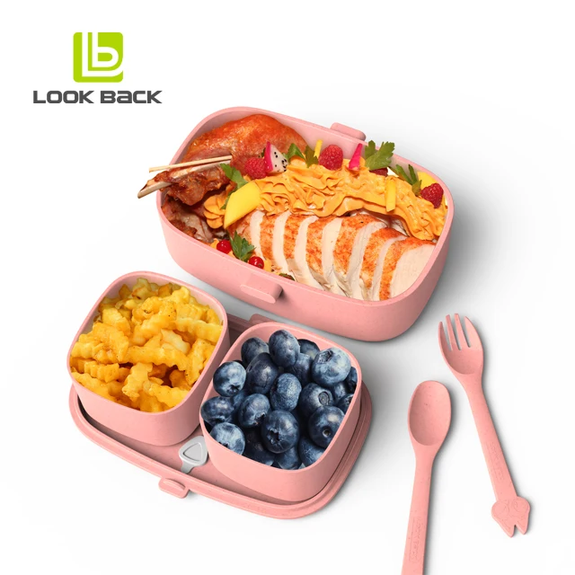 New Arrival Modern Style Microwave Safe Plastic Bento Lunch Box Fresh Food Storage Box for Kids Students Office Use