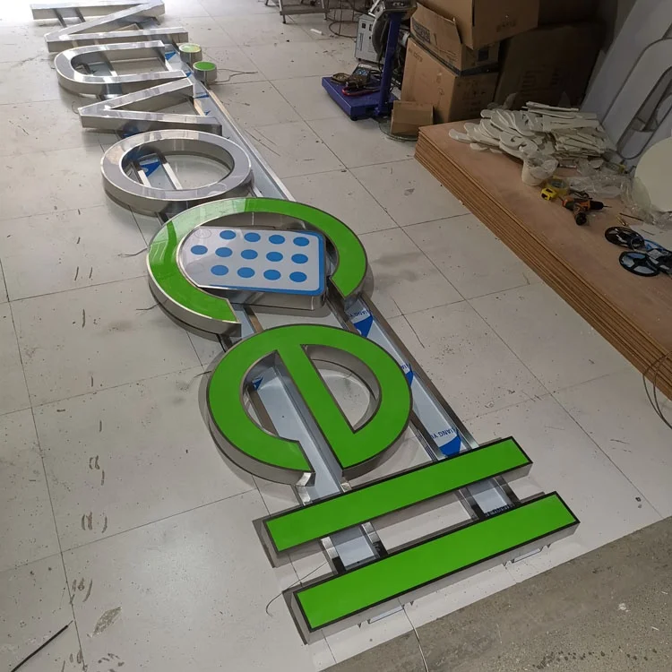 Green Face Color LED Logo Signage Face Lit Channel Letter