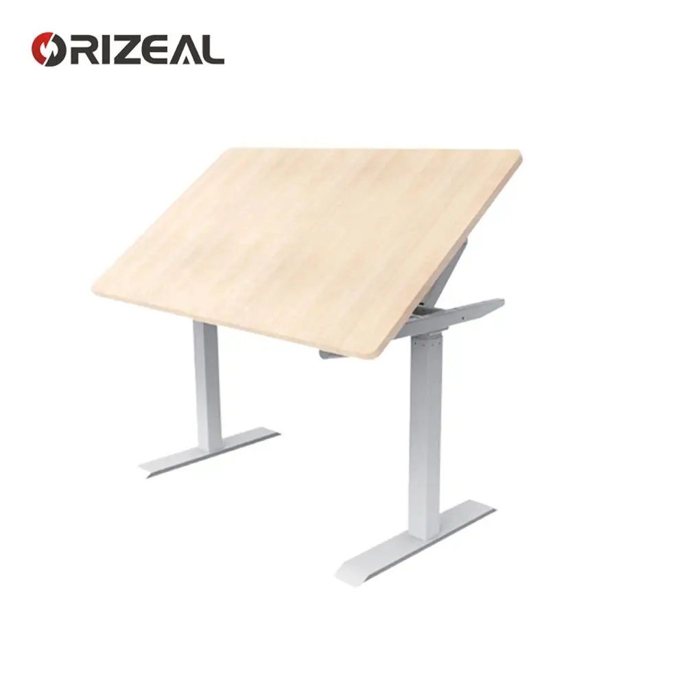
Electrical stand up office desk height adjustable tilting drawing desk 