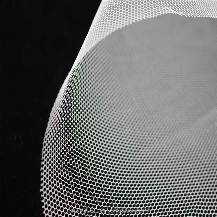 Polyester hexagonal in knitted mesh fabric for mosquito bed net