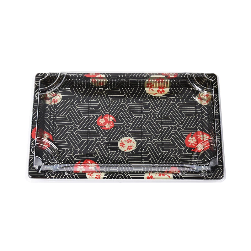 wholesale most popular disposable plastic anti-fog sushi tray container