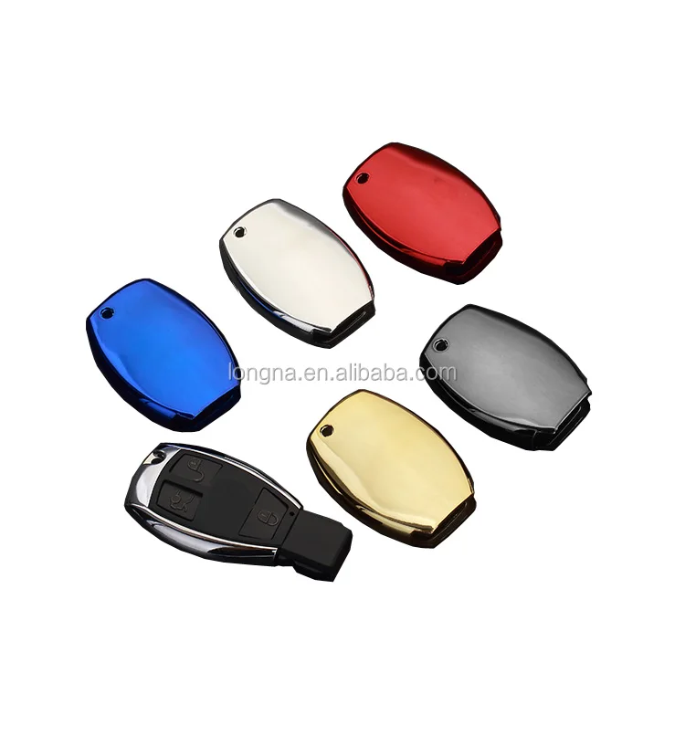 Red Smart Key Cover Case For 2017 Mercedes-Benz GLS450 GLE320 GLC G500 E300 Remote Key Fob Skin Case Soft Silicone Shell