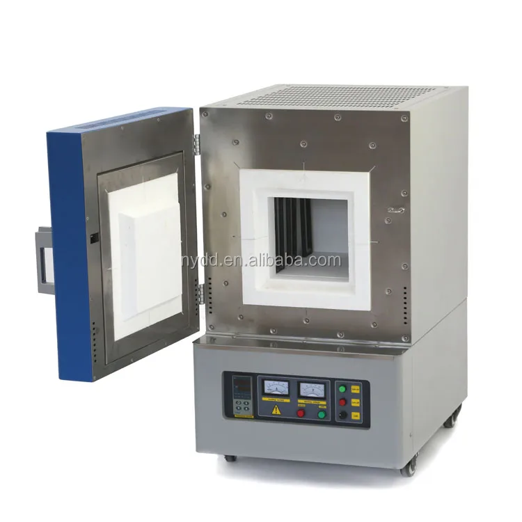 1400 degree box type muffle kiln, sintering ceramic kiln, heat treatment sintering pottery kiln