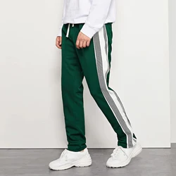 Брюки мужские на завязках с боковыми деталями, новый стиль, уличная одежда