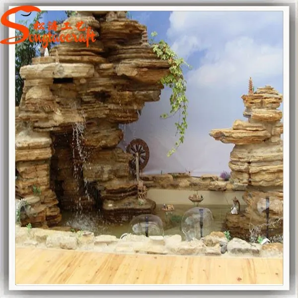 China Artificial Waterfall Fountain Stone Art Fake Fountain