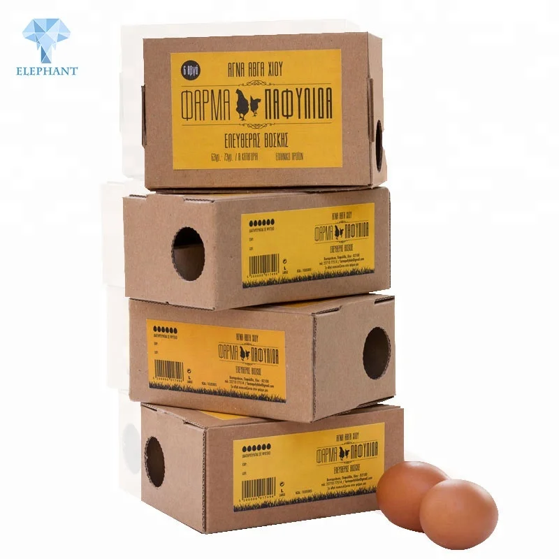 Customized Eco Friendly Hot Selling Low Price Portable Kraft Paper Egg Packing Boxes
