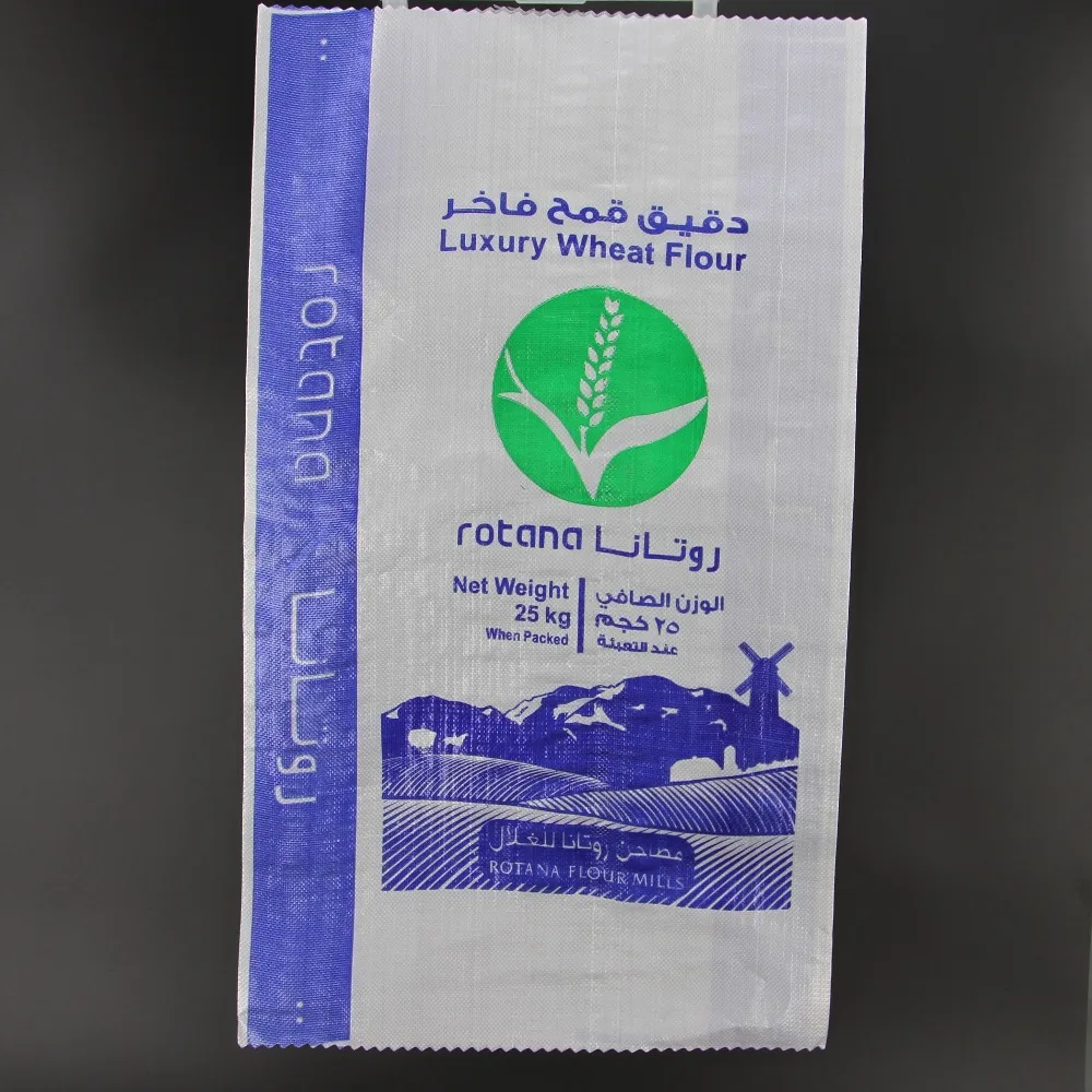 
Polypropylene pp flour packaging bag 25kg food grade luxury wheat flour bag sack 