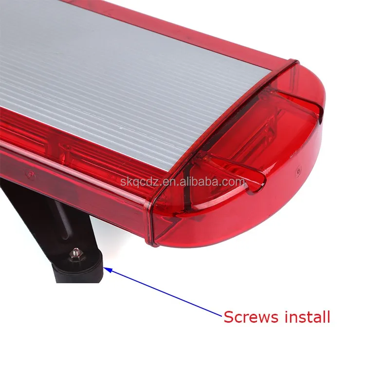 2017 220W 12-24V red blue emergency COB led strobe light bar for rescue vehicles