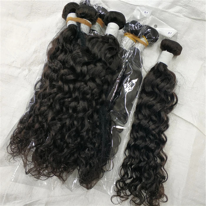 Letsfly 10pcs hair wholesale unprocessed WATER WAVE brazilian virgin wet and wavy human hair extensions