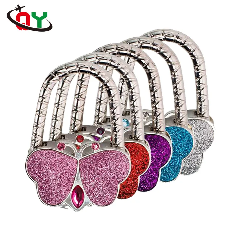 2023 wholesale cheap color bag hanger hook zinc alloy custom logo metal bag holder