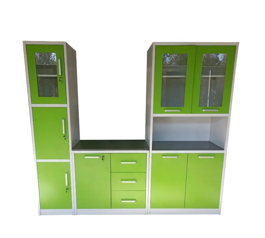 Cheap modern custom home furniture style steel kitchen cabinet modern