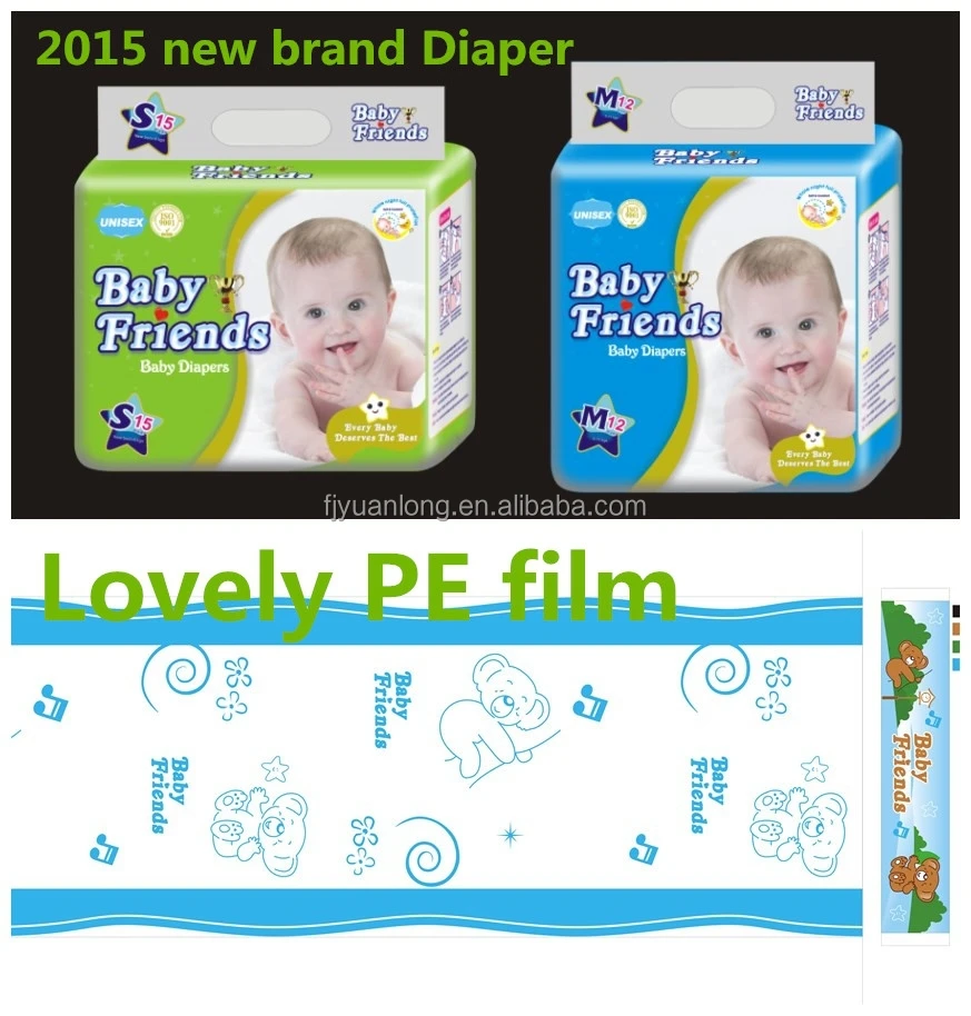 Color Printed Design Disposable Lower Price Baby Diapers