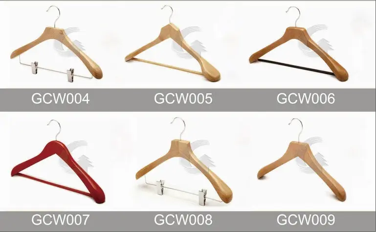 Vintage standard premium cheap pretty wooden closet jacket coat clothes black hangers