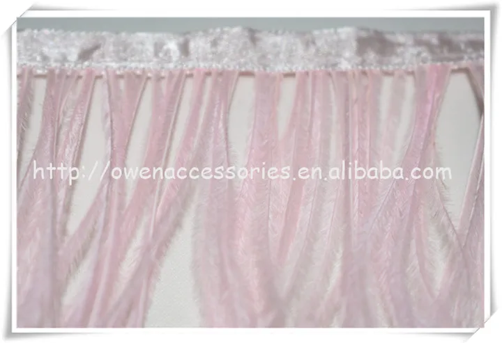 Оптовая продажа, новый дизайн, отделка розовыми перьями для одежды