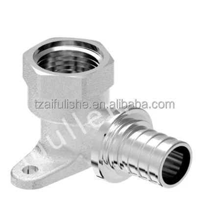 Brass fittings for ruhau pipe,plastic pipe fittings Chrome plated wall mounted type